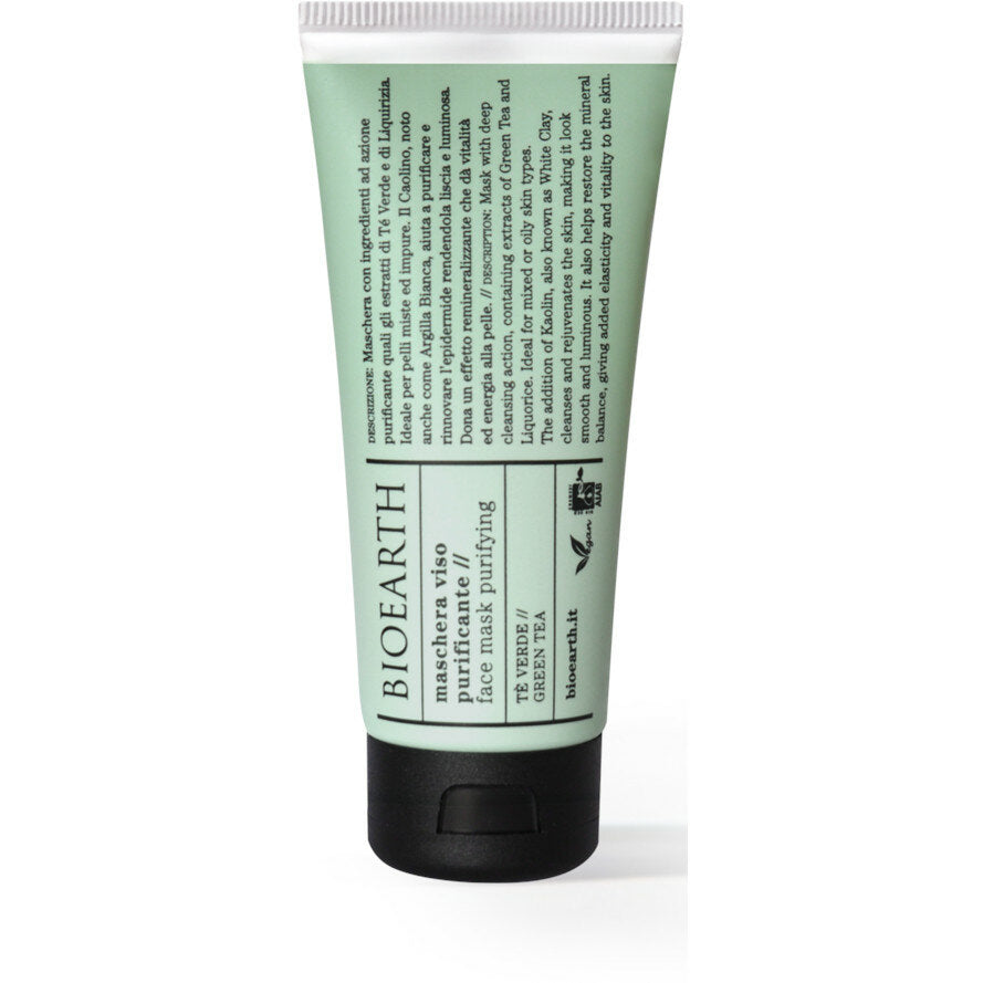 Bioearth Maschera Viso Purificante Te Verde 100ml-2