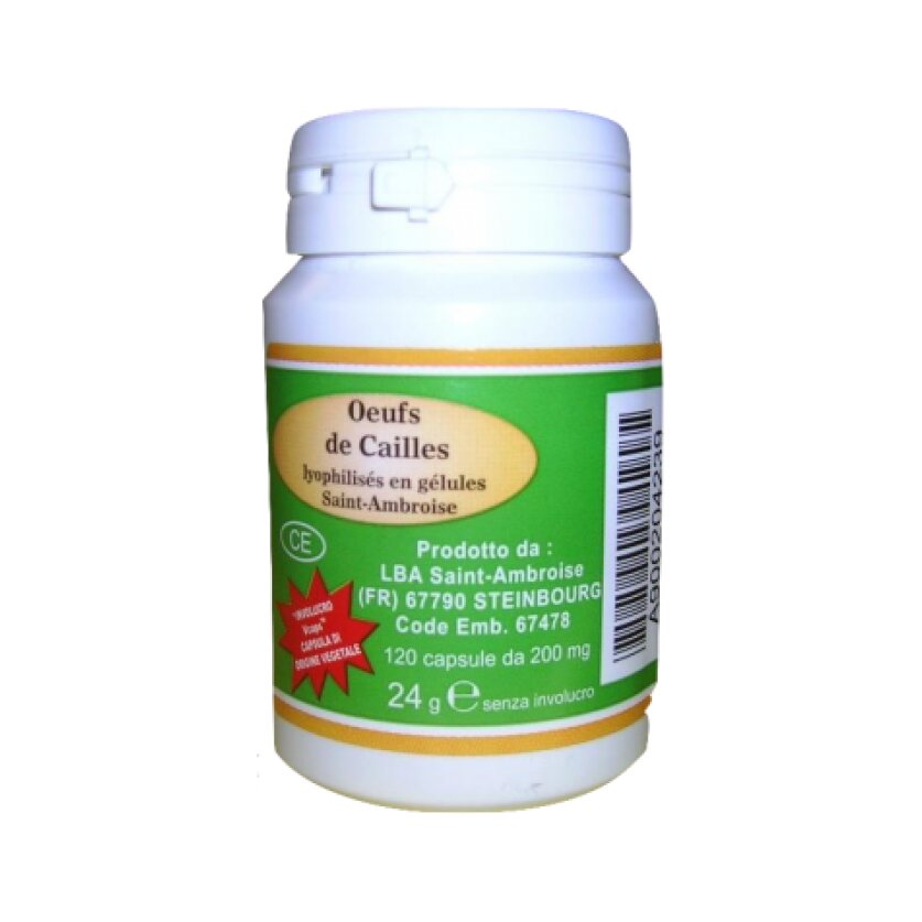 Uova Coturnix Integratore Alimentare Uova di Quaglia liofilizzate 120 Capsule-2