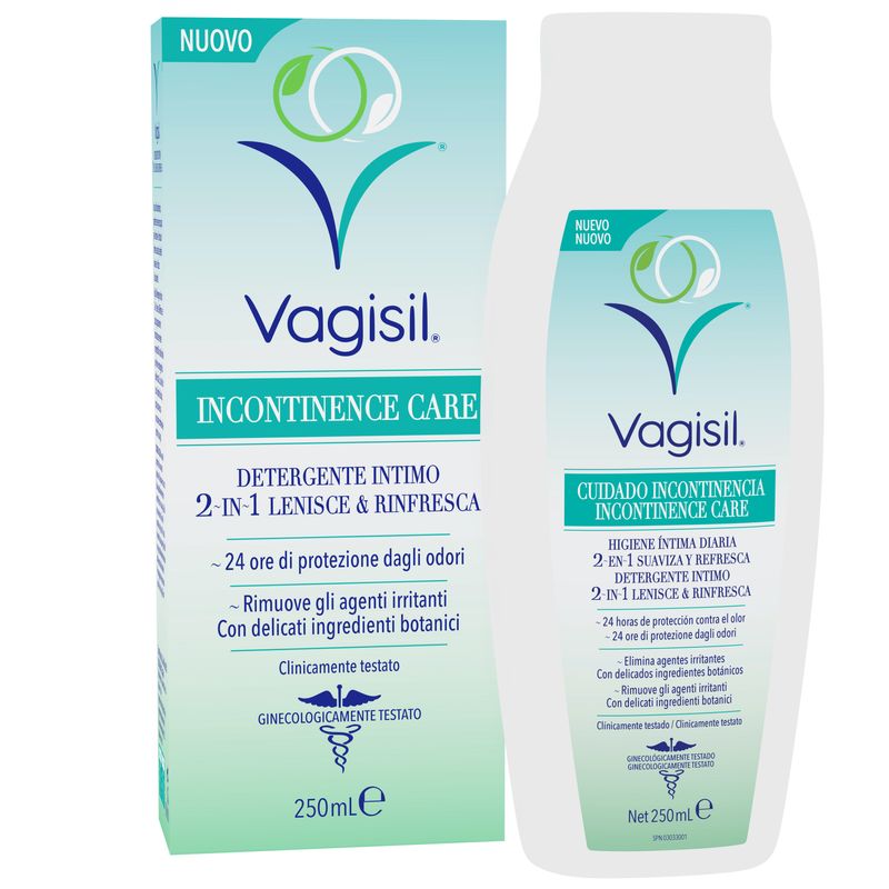Vagisil Incontinence Care detergente intimo lenitivo e rinfrescante 250ml-1