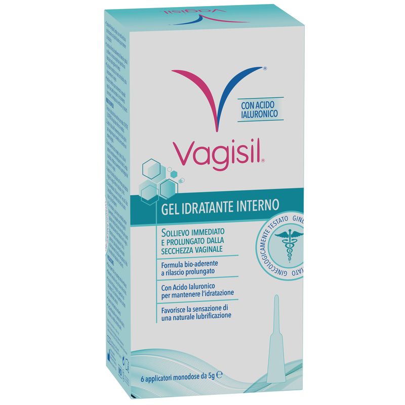 Vagisil Gel Lubrificante Idratante Interno Con Acido Ialuronico 6 Applicatori Monodose 30g-1