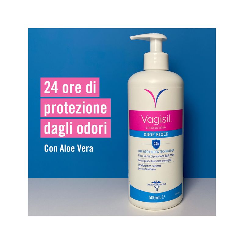 Vagisil Detergente Intimo Odor Block Per l'Igiene Quotidiana Rinfrescante Con Aloe Vera 500ml-2