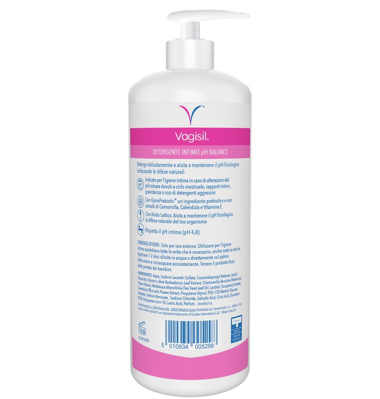 Vagisil Detergente Intimo pH Balance Per l'Igiene Intima Quotidiana Con Prebiotici Naturali 500ml-5
