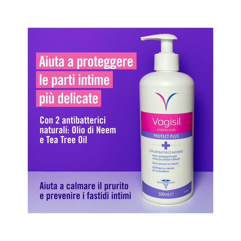 Vagisil Detergente Intimo Antibatterico Protect Plus Per l'Igiene Quotidiana Con Tea Tree Oil 500ml-2