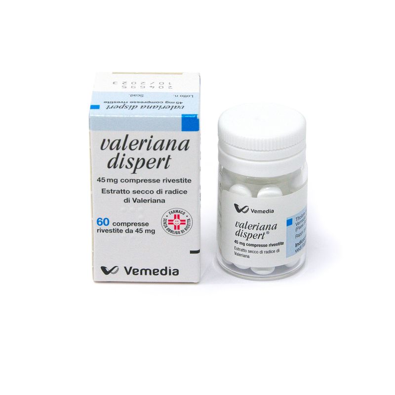 Valeriana Dispert Ipnotico e Sedativo 60 compresse rivestite 45mg-5