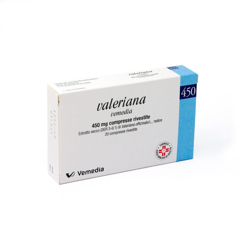 Valeriana Vemedia 450mg 20 Compresse Rivestite-1