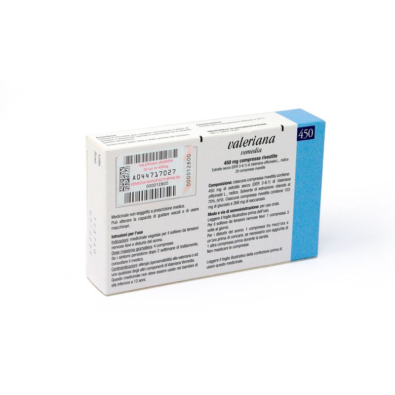 Valeriana Vemedia 450mg 20 Compresse Rivestite-5