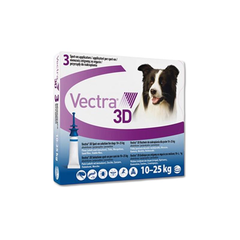 Vectra 3D Soluzione Antiparassitaria per cani da 10-25kg 3 Pipette blu-1