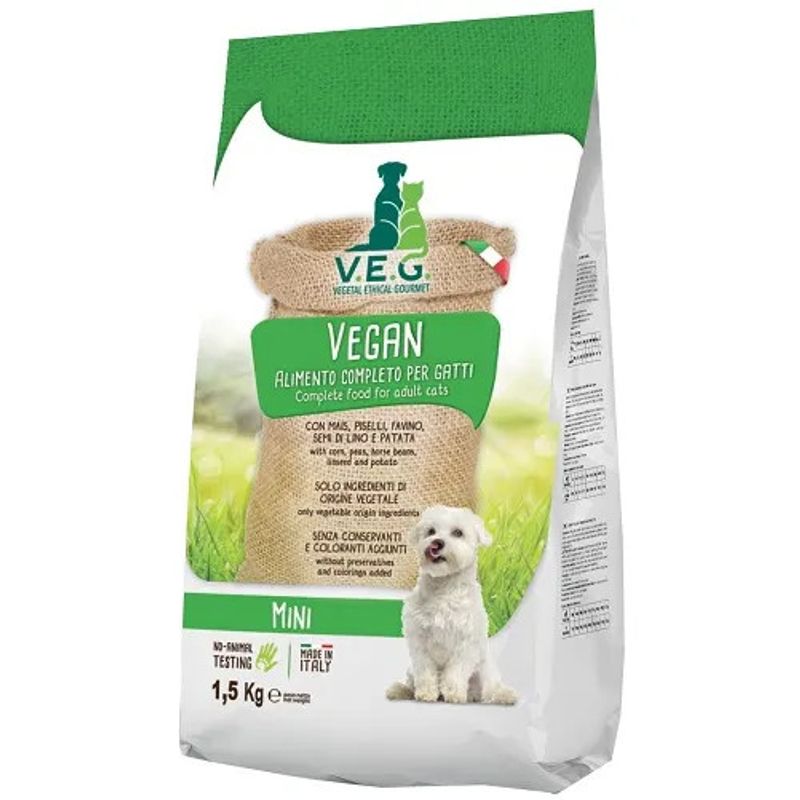 Marpet Vegan Dog Cibo Secco Per Cani Taglia Mini Sacco 1,5Kg-1