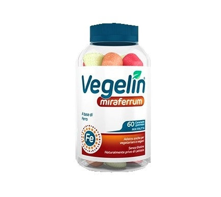 Vegelin Miraferrum Integratore a base di Ferro 60 caramelle gusto mix frutta-1