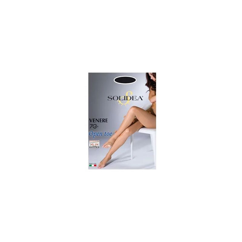 Solidea Venere Open Toe Collant 70 Denari Punta Aperta Colore Nero Taglia 4 - L-1