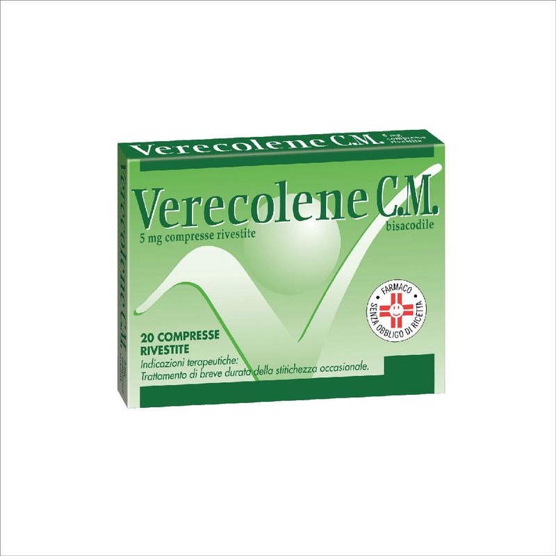 Verecolene CM lassativo per i sintomi della stitichezza 20 compresse rivestite-1