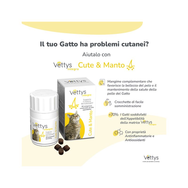 Vettys Integra Cute&Manto Per Gatti 30 Compresse-2