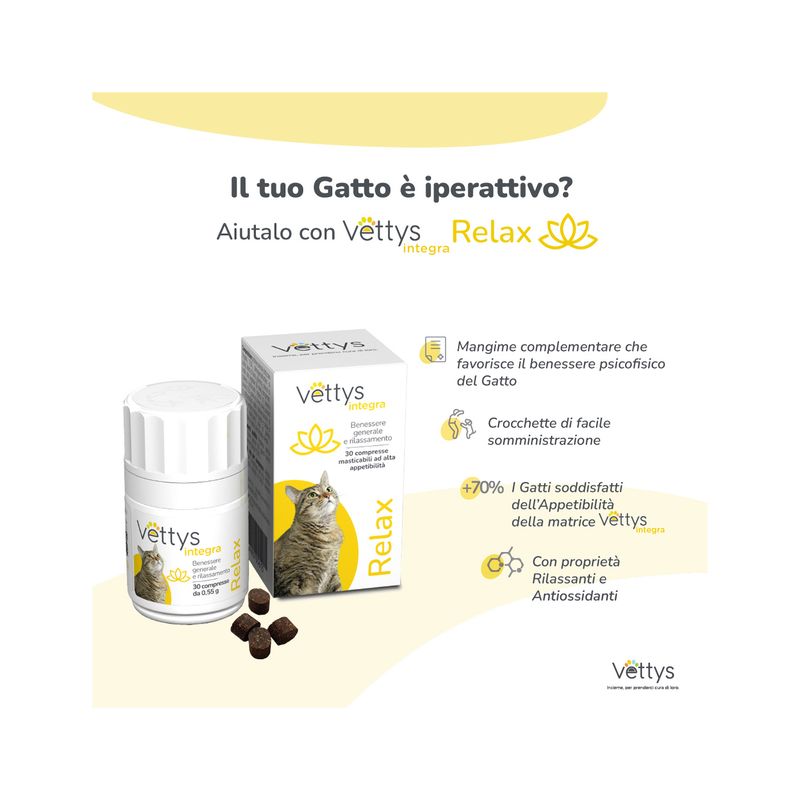 Vettys Integra Relax Per Gatti 30 Compresse-2
