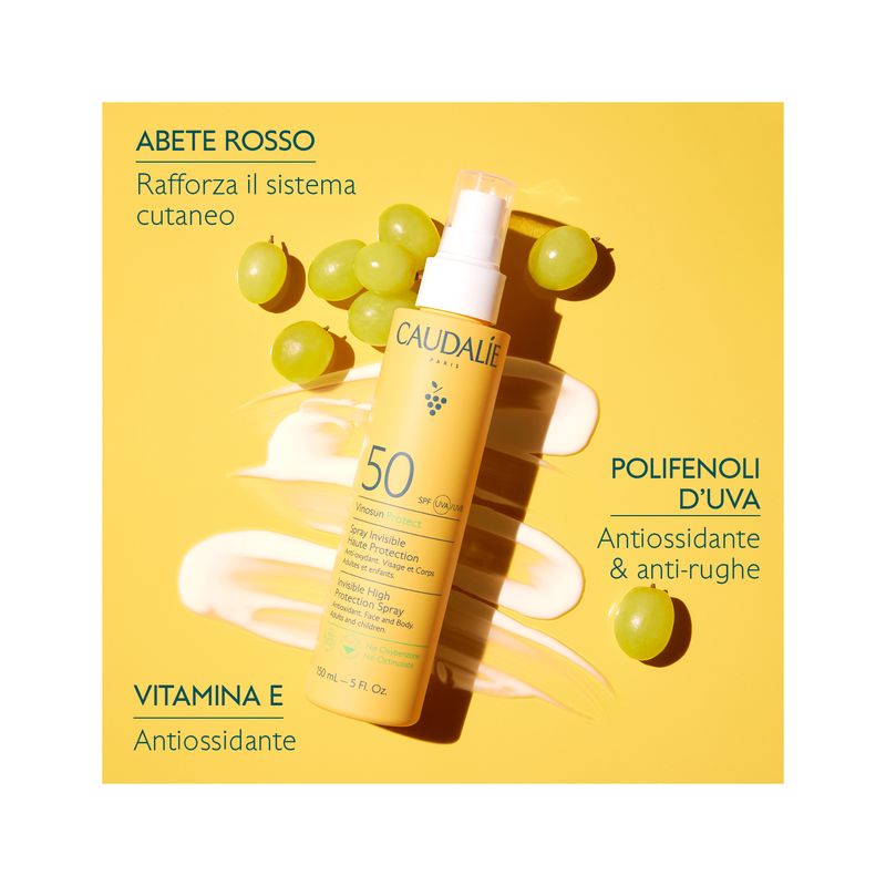 Caudalie Vinosun Protect Spray Invisibile ad Alta Protezione SPF50 150ml-4
