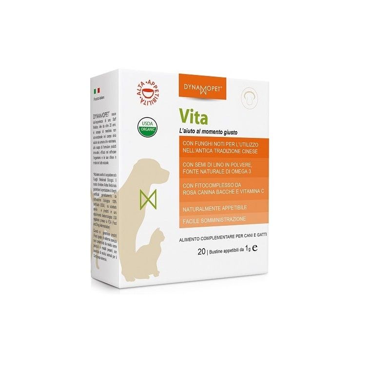 Dynamopet Vita alimento complementare per cani e gatti 20 bustine-1