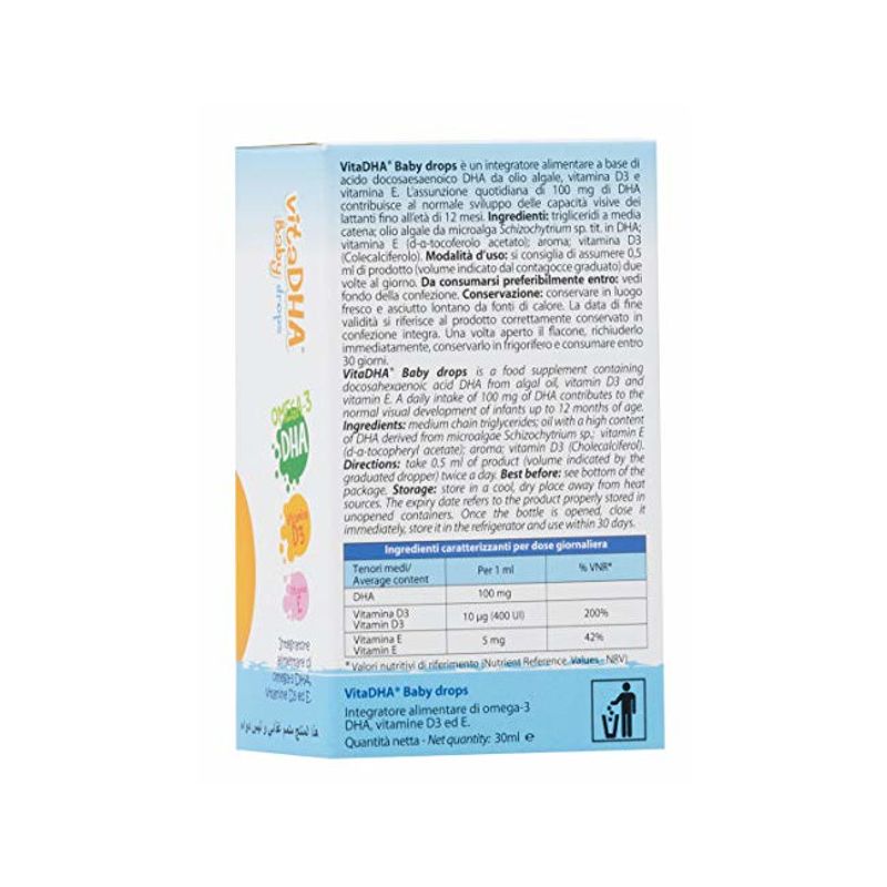 Vitadha Baby Drops integratore alimentare per i bambini da 0 a 2 anni 30ml-2