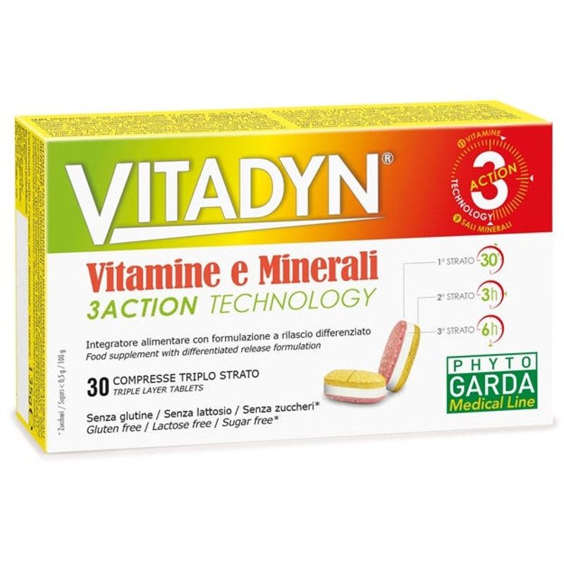 Vitadyn Vitamine e Minerali integratore alimentare 30 compresse a rilascio differenziato-1