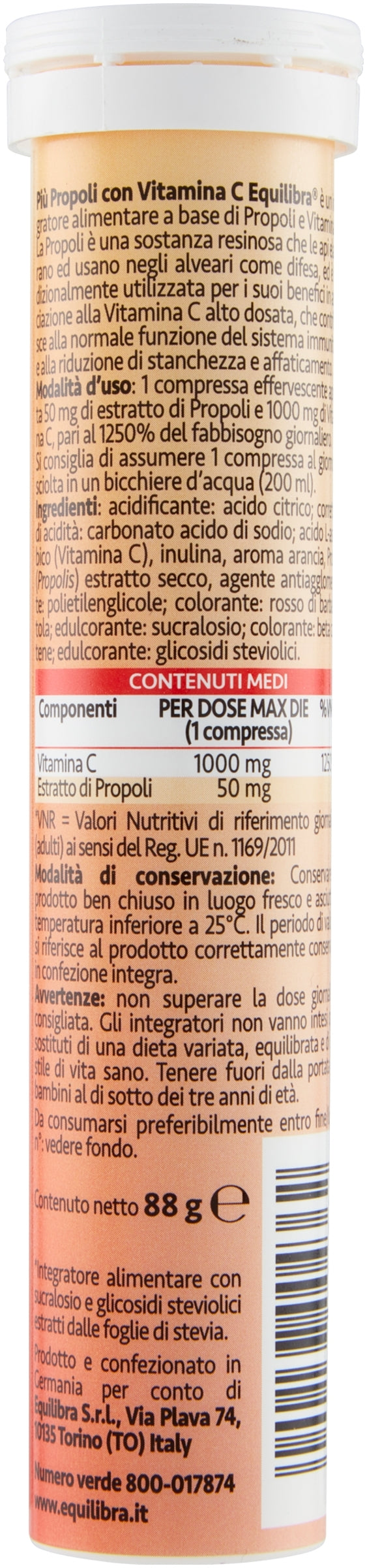 Equilibra Più Propoli Con Vitamina C 20 Compresse Effervescenti-3
