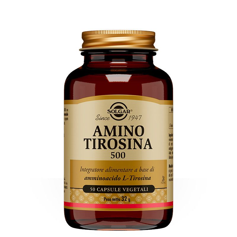 Solgar Amino Tirosina 500 integratore alimentare 50 capsule vegetali-1