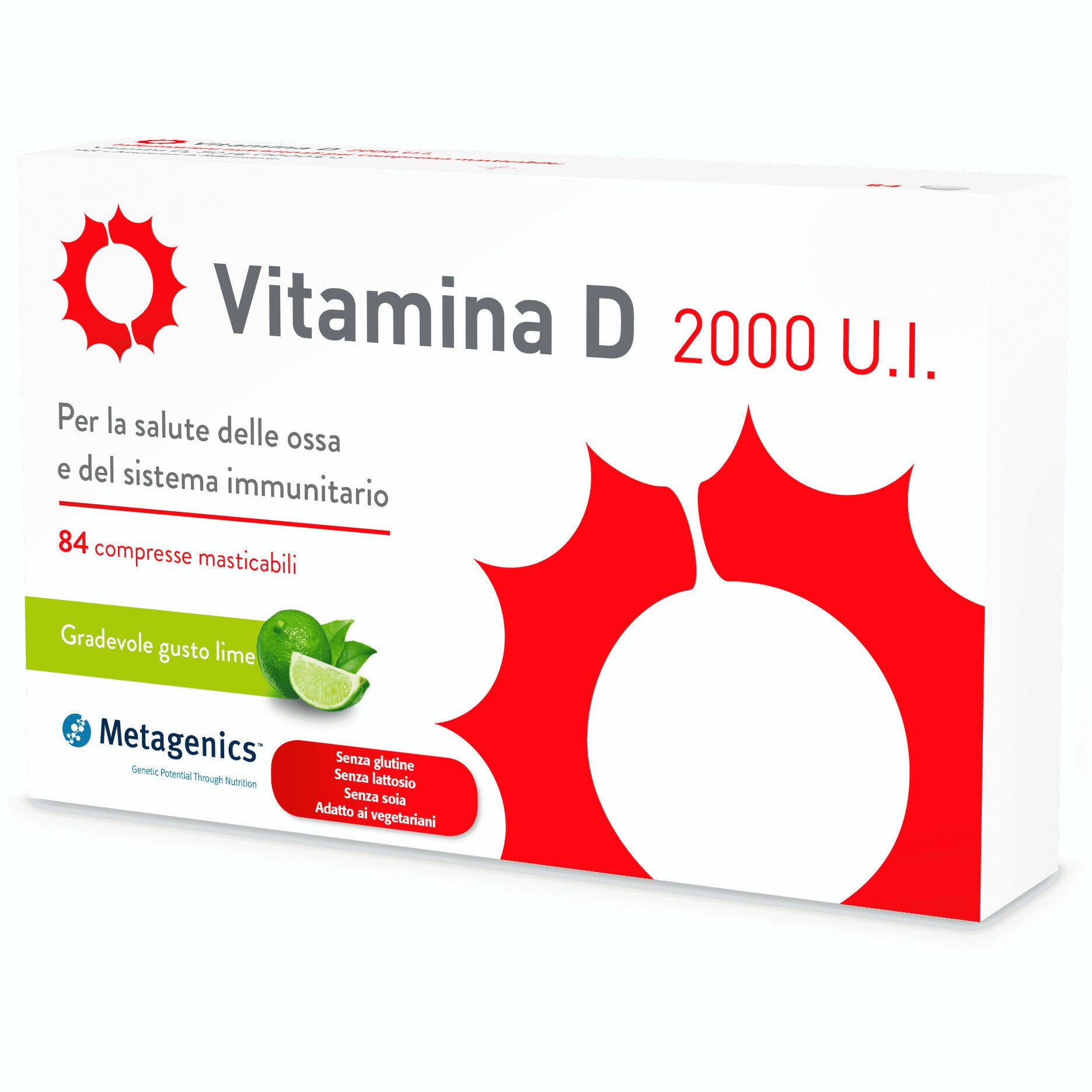 Metagenics Vitamina D 2000 UI 84 compresse masticabili-2