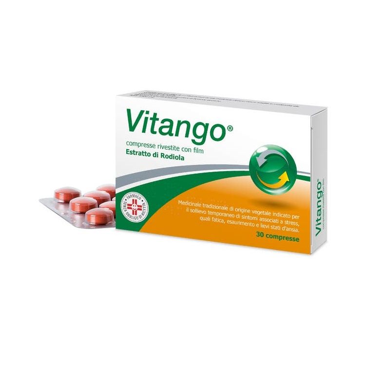 Vitango con estratto vegetale di Rhodiola Rosea per stress, affaticamento fisico e mentale, energia e concentrazione 30 compresse-1