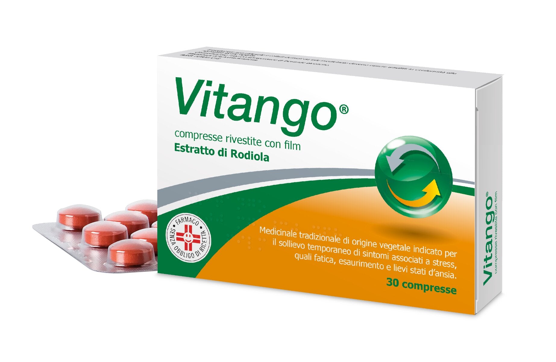 Vitango con estratto vegetale di Rhodiola Rosea per stress, affaticamento fisico e mentale, energia e concentrazione 30 compresse-2