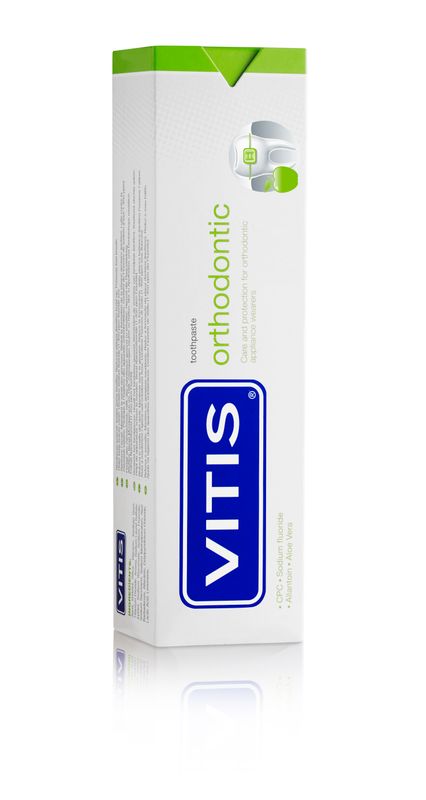 Vitis Orthodontic Dentifricio protezione per i portatori di apparecchi ortodontici 100ml aroma menta-2