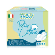 Vivicot Puro Cotone Assorbenti Notte Con Ali 10 Pezzi-1