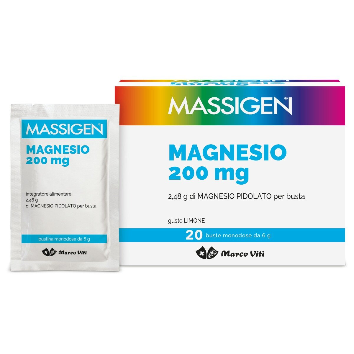 Massigen Magnesio aroma limone 200mg-2