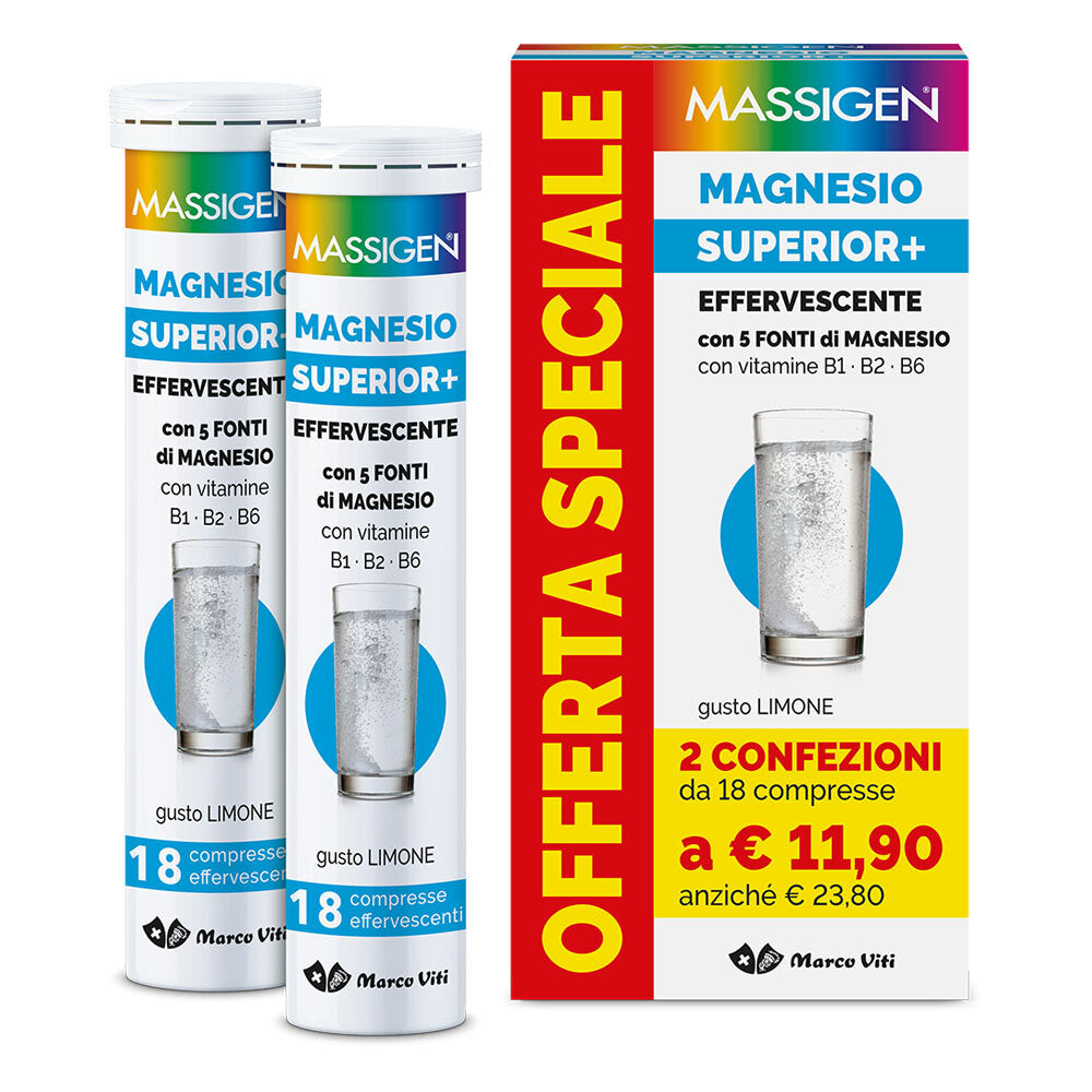 Massigen Magnesio Superior+ 18+18 compresse effervescenti-2