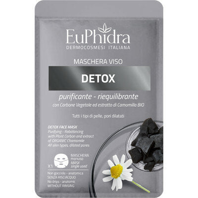 Euphidra Maschera Viso Detox purificante e riequilibrante 1 maschera monouso-2