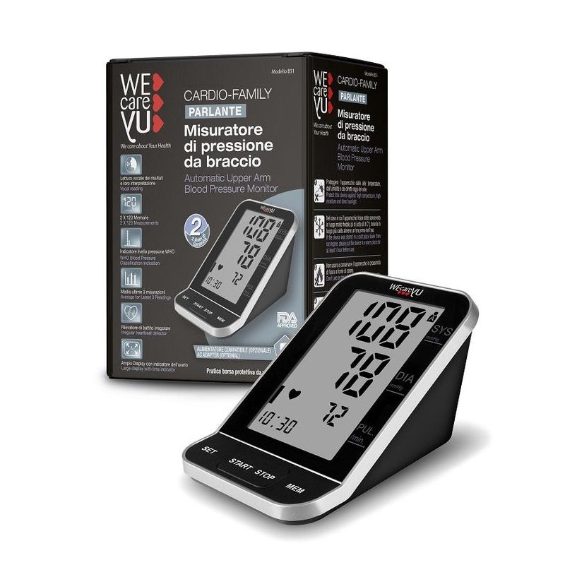 Wecareyu Cardio-Family Misuratore Pressione Da Braccio Parlante-1