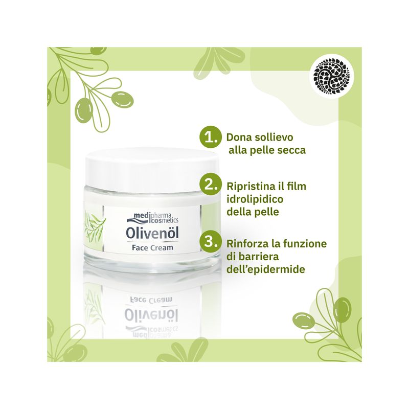 Medipharma Cosmetics Olivenol Crema Viso per pelli secche e sensibili 50ml-3
