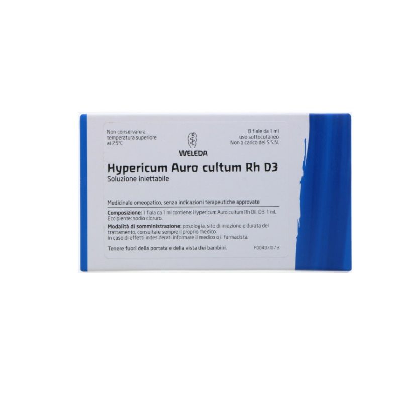 Weleda Hypericum Auro Cultum Rh D3 medicinale omeopatico fiale-1