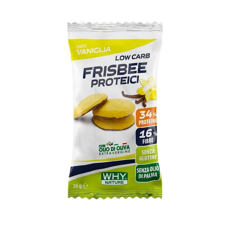 Why Nature Frisbee Biscotti Proteici Gusto Vaniglia 36g-1