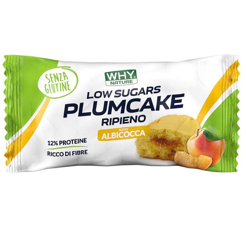 Whynature Low Sugar Plumcake Ripieno gusto albicocca 50g-1