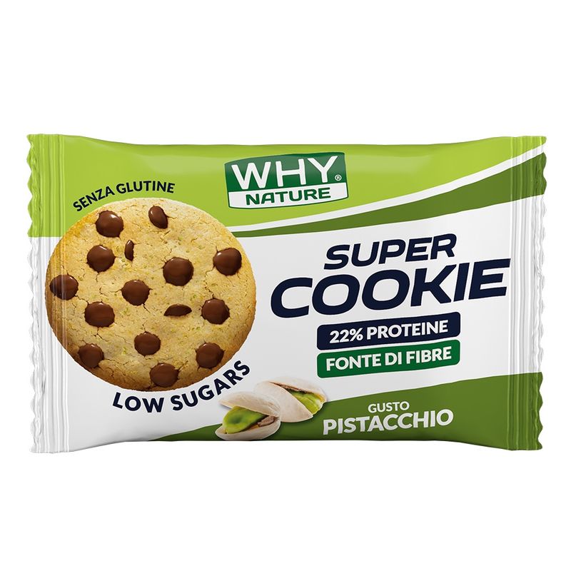 WhyNature Super Cookie biscotto proteico gusto pistacchio 30g-1