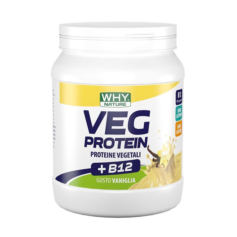 WhyNature Veg Protein integratore alimentare gusto vaniglia 450g-1
