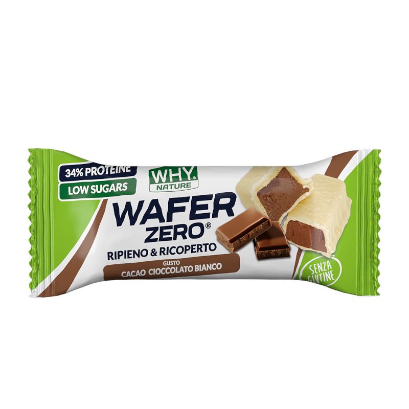 Whynature Wafer Zero gusto Cacao Cioccolato Bianco 35g-1