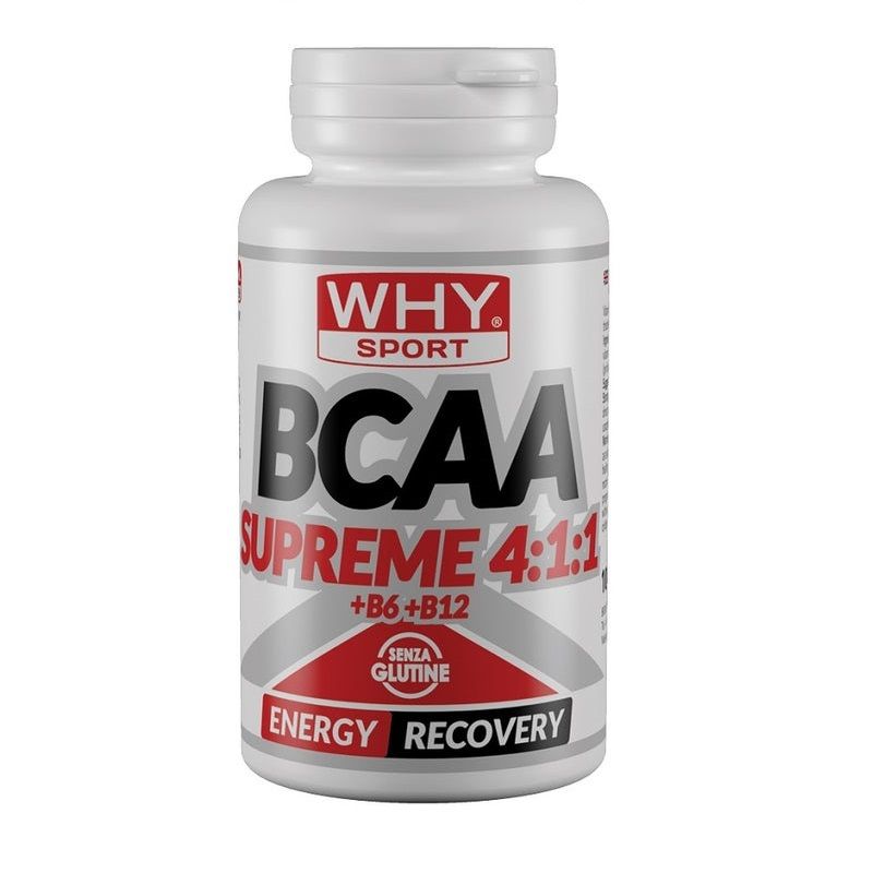 Why Sport BCAA Supreme 4:1:1 integratore di aminoacidi 100 compresse-1