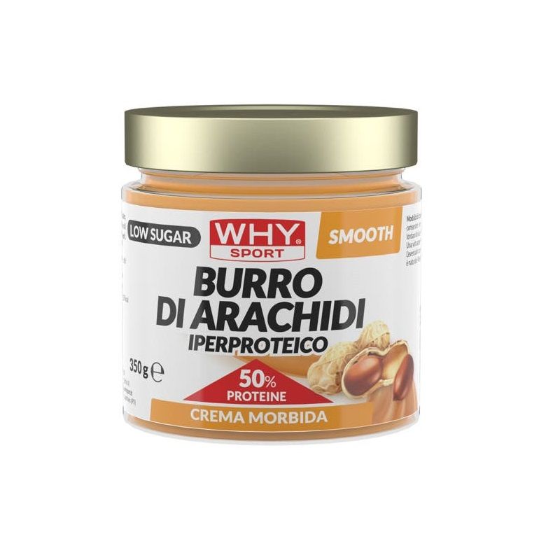 WhySport Burro di Arachidi Iperproteico crema morbida 350g-1