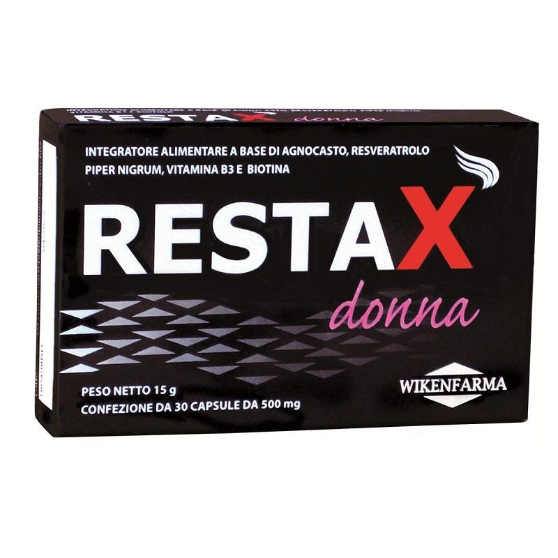 Wikenfarma Restax Donna utili nutrienti per il benessere del capello 30 capsule-1