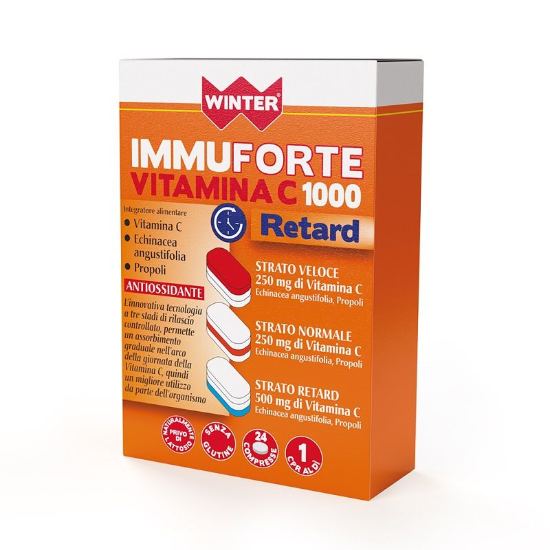 Winter Immuforte Vitamina C 1000 Retard per la normale funzione del sistema immunitario 24 compresse-1