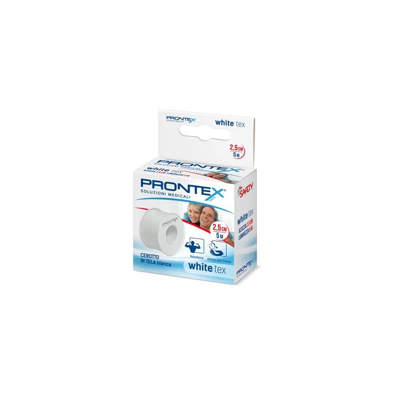 Prontex White Tex Cerotto In Tela Bianca 5mx5cm-1