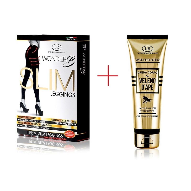 Wonder B Slim Leggings taglia S/M + in OMAGGIO Wonder Body crema corpo al veleno d'ape 125ml-1