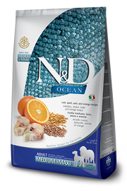 Farmina N&D Ocean Merluzzo E Farro Cani Adulti Taglia Media E Grande Sacco 12kg-1