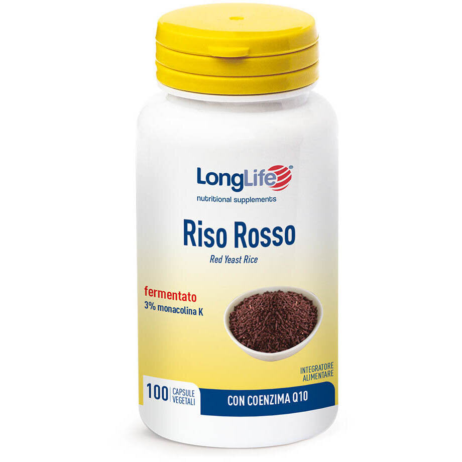 Longlife Riso Rosso per i livelli di colesterolo 100 capsule vegetali-2
