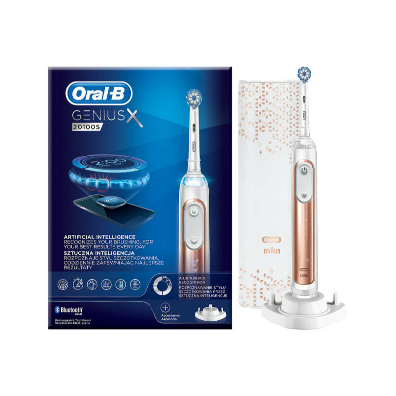 Oral-B Genius X 20100S Spazzolino Elettrico Ricaricabile Rose Gold-2