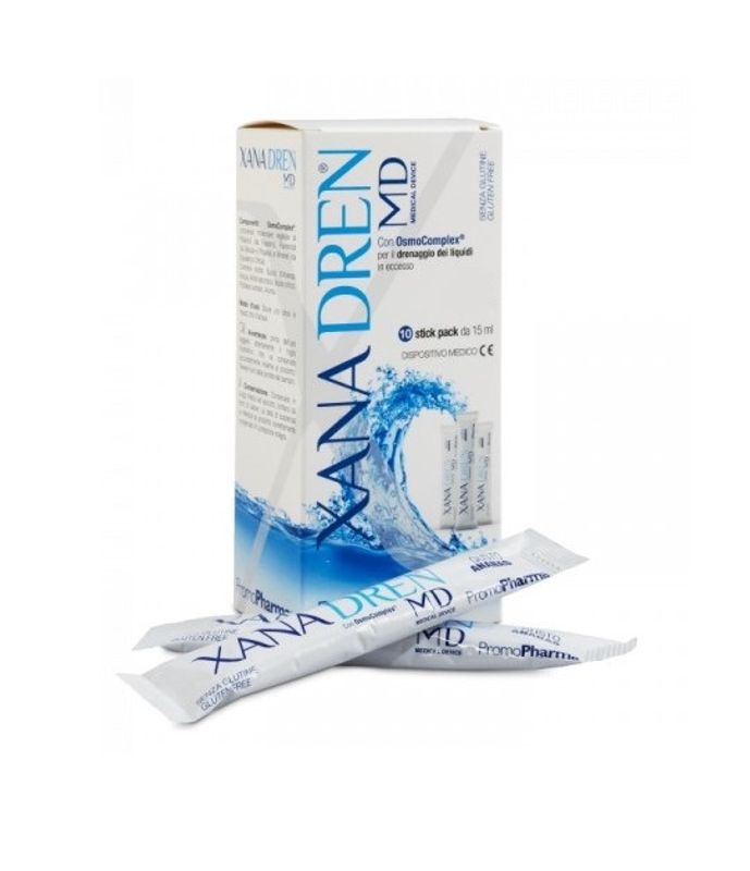 XanaDren Md per il drenaggio dei liquidi in eccesso gusto Ananas 10 stick pack da 15ml-1