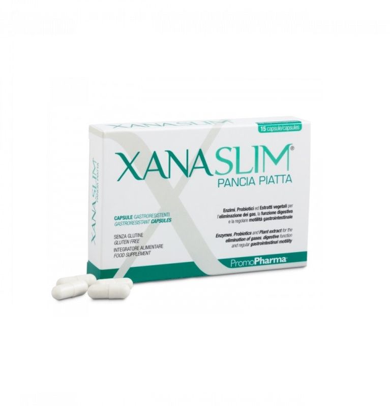 XanaSlim Pancia Piatta utile per l'eliminazione dei gas e per la funzione digestiva 15 capsule-1